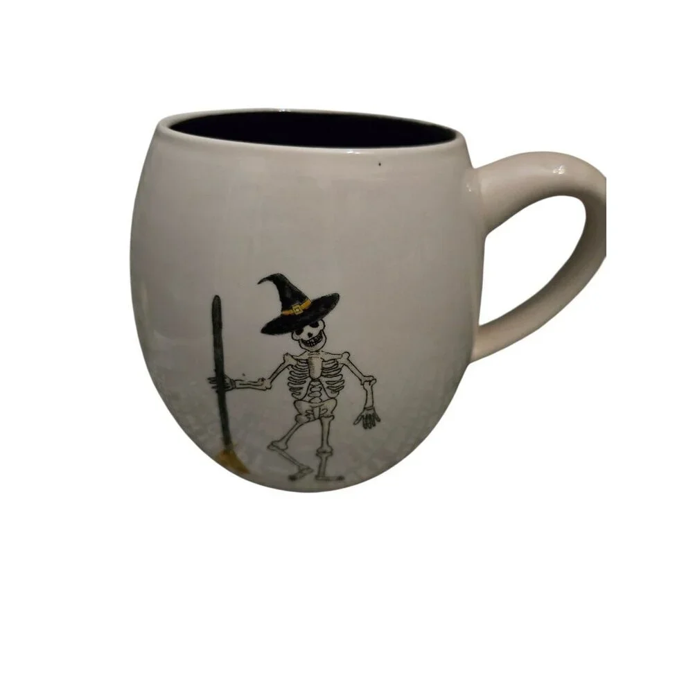 Rae Dunn Halloween Dancing Skeleton Halloween Coffee Mug